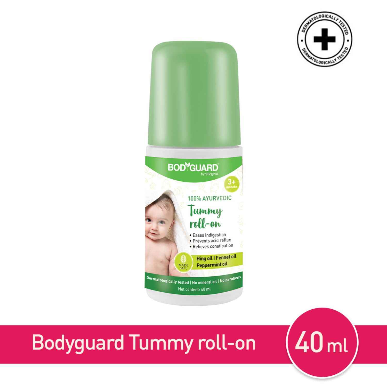Buy Bodyguard Tummy Roll On For Baby, Colic Relief, Constipation, and Indigestion 40 ml - Purplle