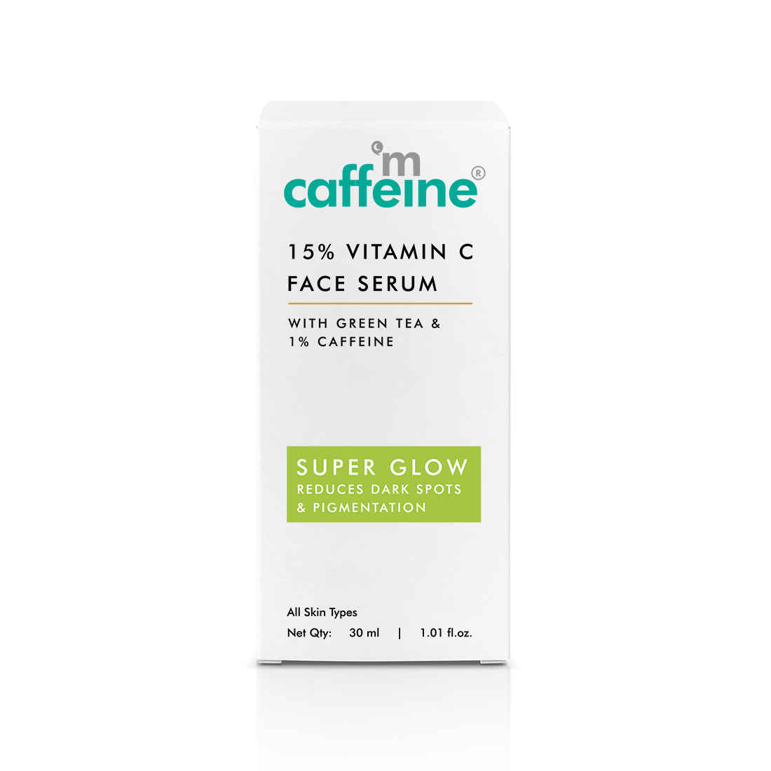 Buy mCaffeine Green Tea Face Serum with Vitamin C 15% - 30 ml - Purplle