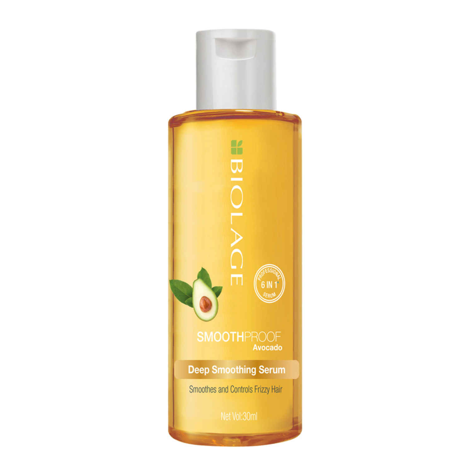 Buy BIOLAGE Smoothproof 6-in1 Deep Smoothening Serum | Paraben free|Controls frizz, Smoothens rough ends and adds instant shine| For Frizzy Hair | 30 ml (Tester) - Purplle