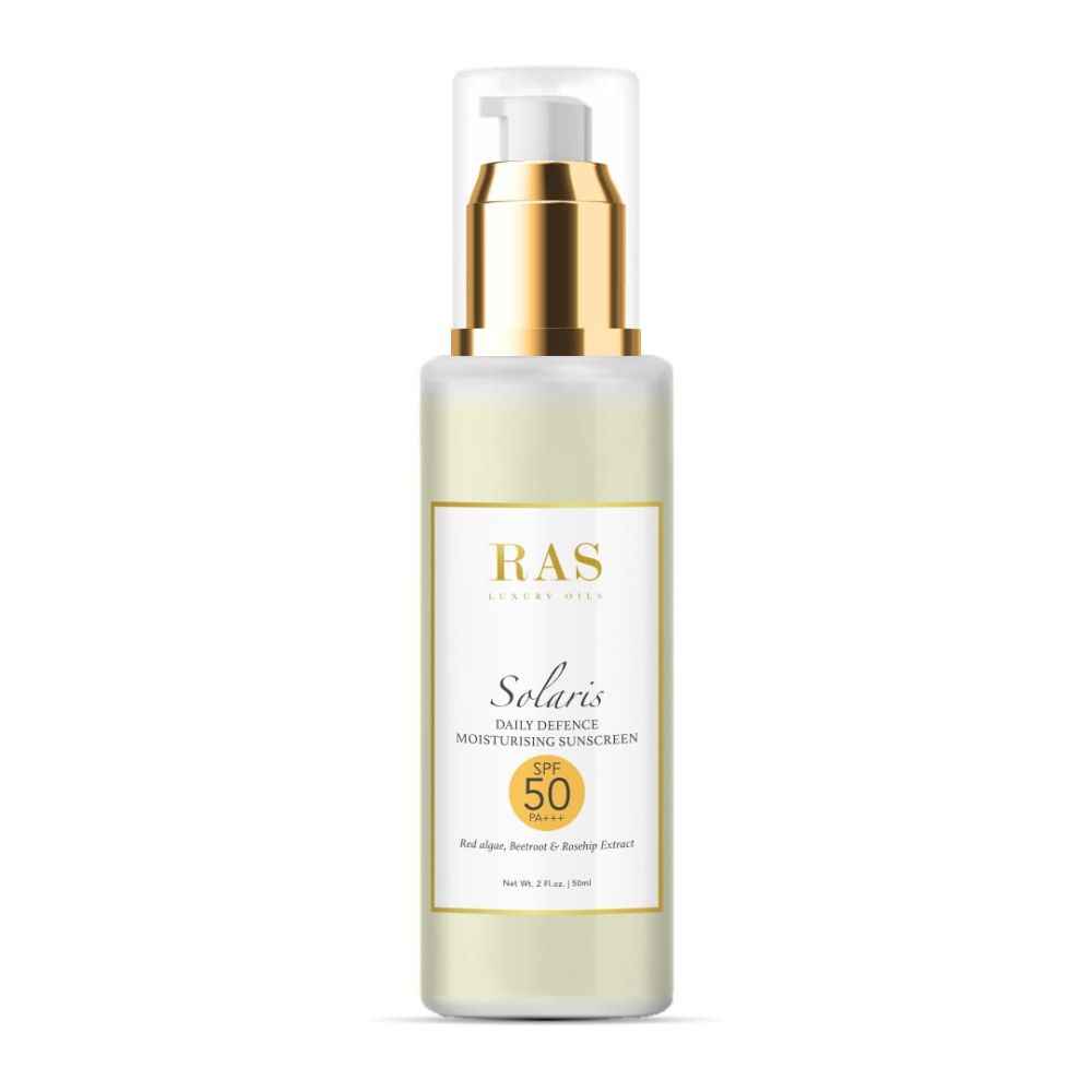 Buy RAS Luxury Oils Solaris Daily Defence Mineral Sunscreen Moisturiser SPF 50 (50 ml) - Purplle