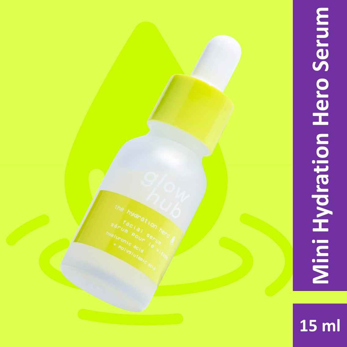 Buy Glow Hub | Mini Hydration Hero Serum (15 ml) | Hyaluronic Acid | Plump, healthy, dewy skin - Purplle