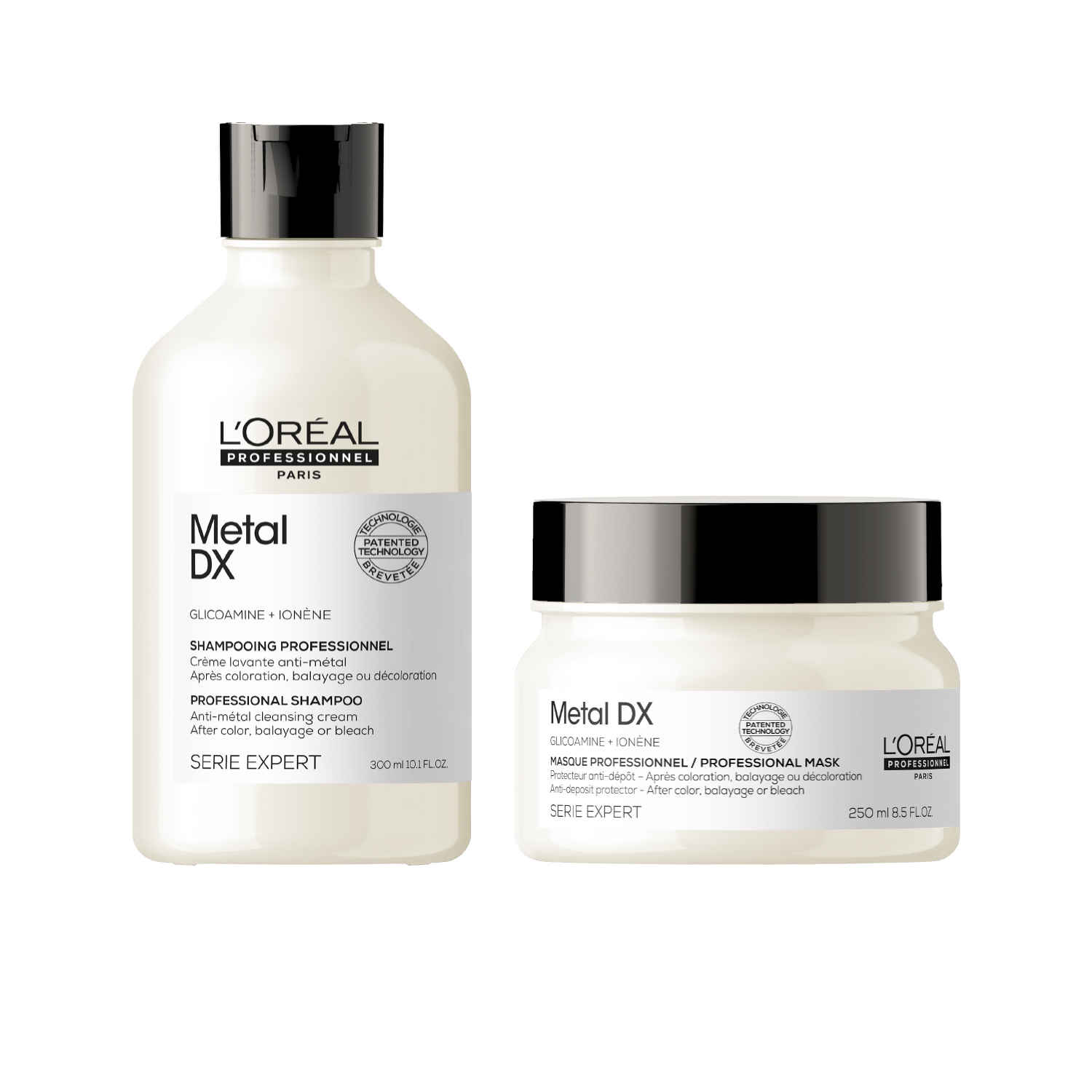 Buy L'Oreal ProfessionnelSerie Expert Metal DX Anti-Metal Cleansing Cream Shampoo + Combo of Metal DX Hair Mask|(300ml+250gm) |For Damaged & Colored Hair - Purplle