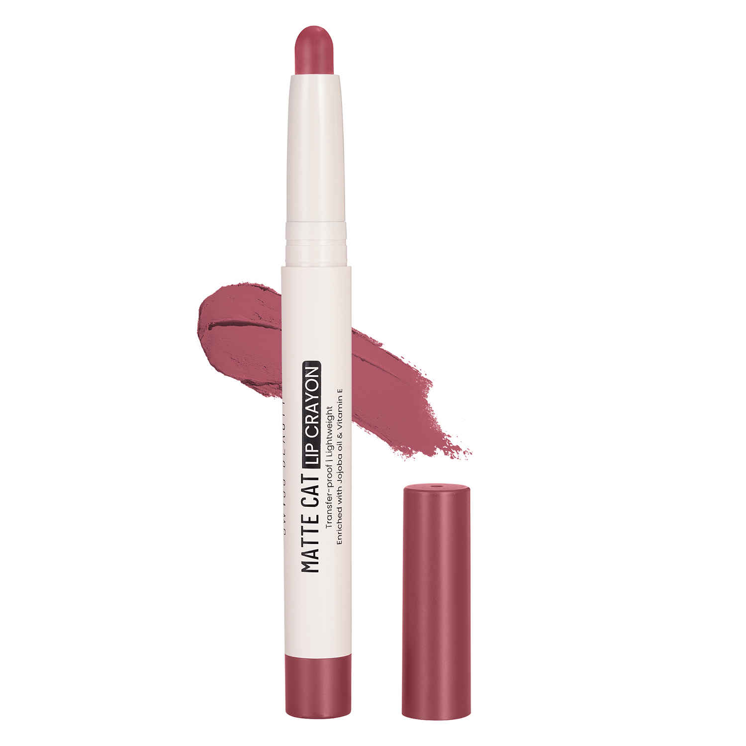 Buy Swiss Beauty Non-Transfer Matte Cat Lip Crayon | Water-Resistant | Long-Lasting 8 Hours Stay | Retractable Lip Crayon |Lighweight|Shade 09 Wild Pink 1.5 gm - Purplle