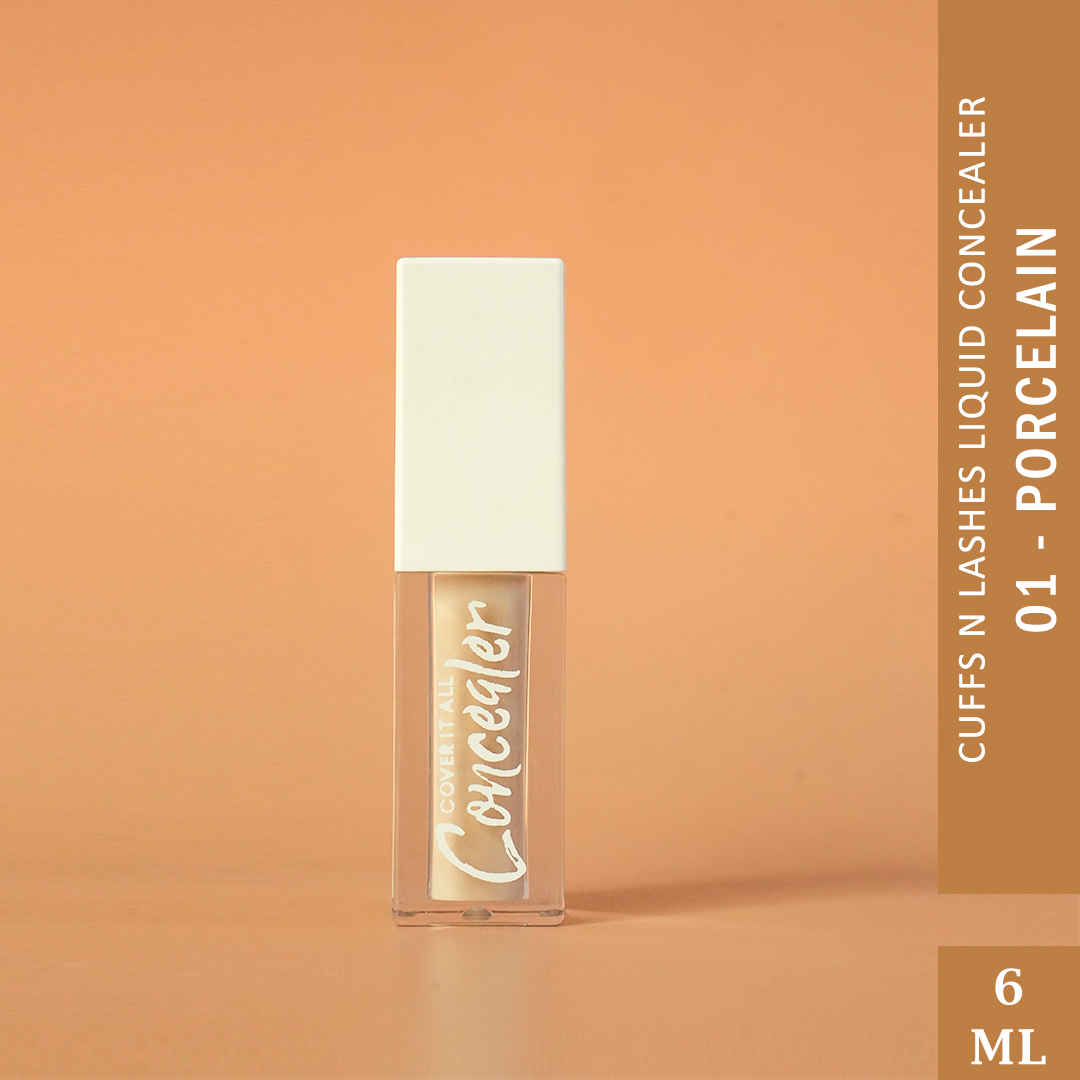 Buy Cuffs N Lashes Cover It All Liquid Concealer, Porcelain-01 - 6 ml - Purplle