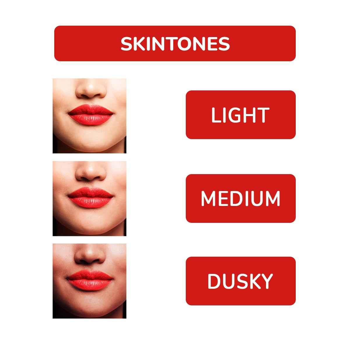 Buy Mattlook Freebie Lip Makeup Temptation Liquid Matte Lipstick, Paint Red, (5 ml) - Purplle