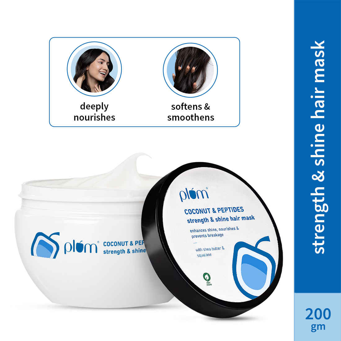 Buy Plum Coconut & Peptides Strength & Shine Hair Mask IFor all hair types| Paraben- Free 200 gm - Purplle