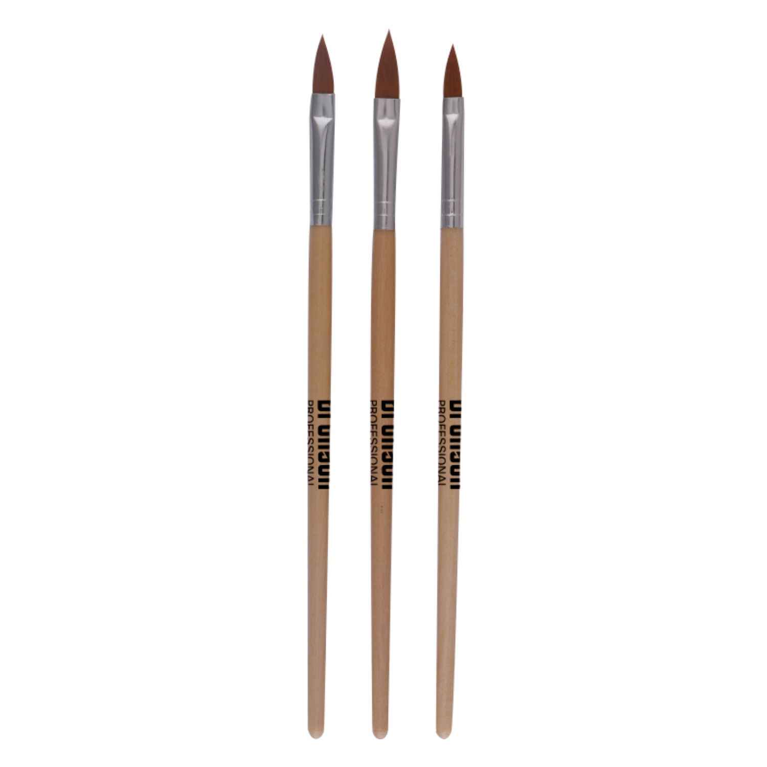 Buy Bronson Professional Nail Art Acrylic Brush Set for liquid and powder no.6,8,10 (Pack of 3) - Purplle