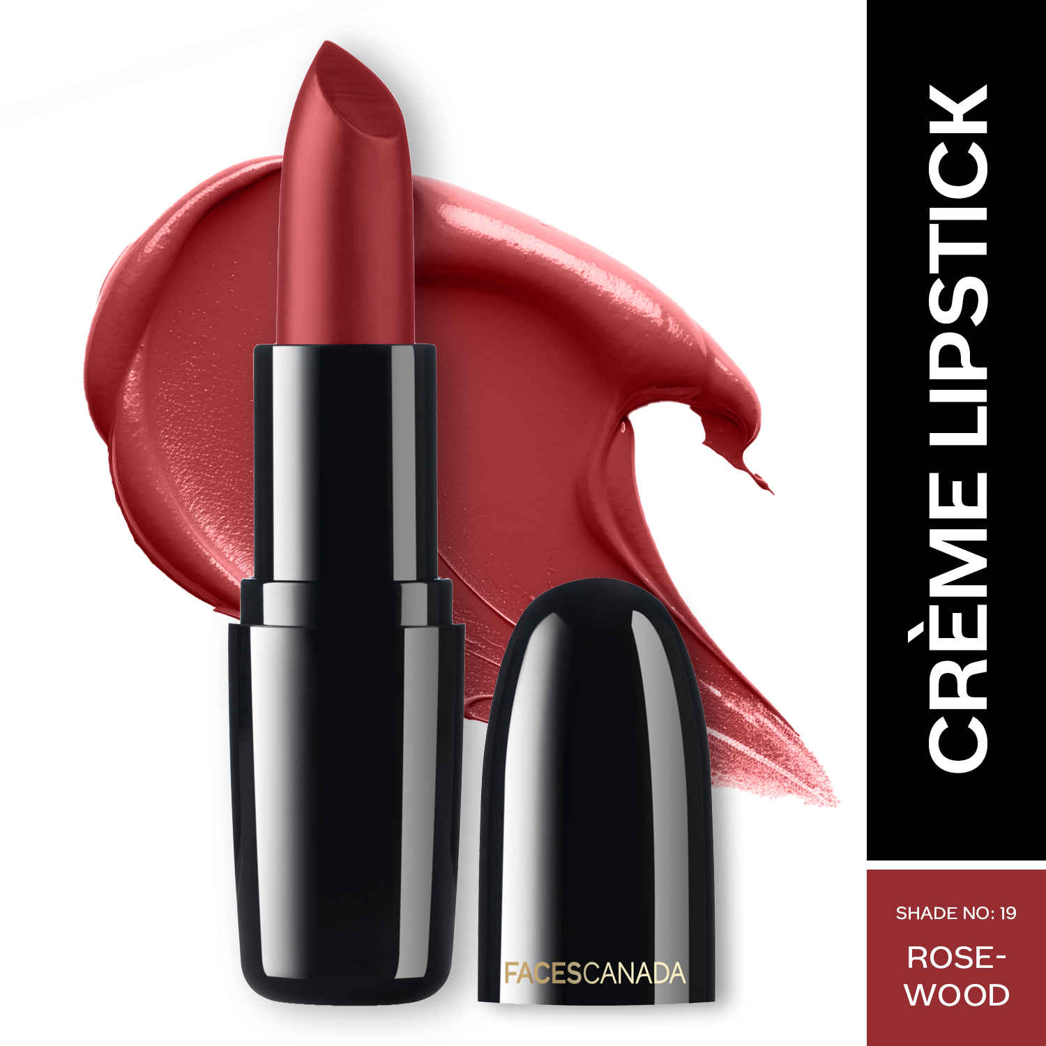 Buy FACES CANADA Weightless Creme Finish Lipstick - Rosewood, 4 gm | Creamy Finish | Smooth Texture | Long Lasting Rich Color | Hydrated Lips | Vitamin E, Jojoba Oil, Shea Butter, Almond Oil - Purplle