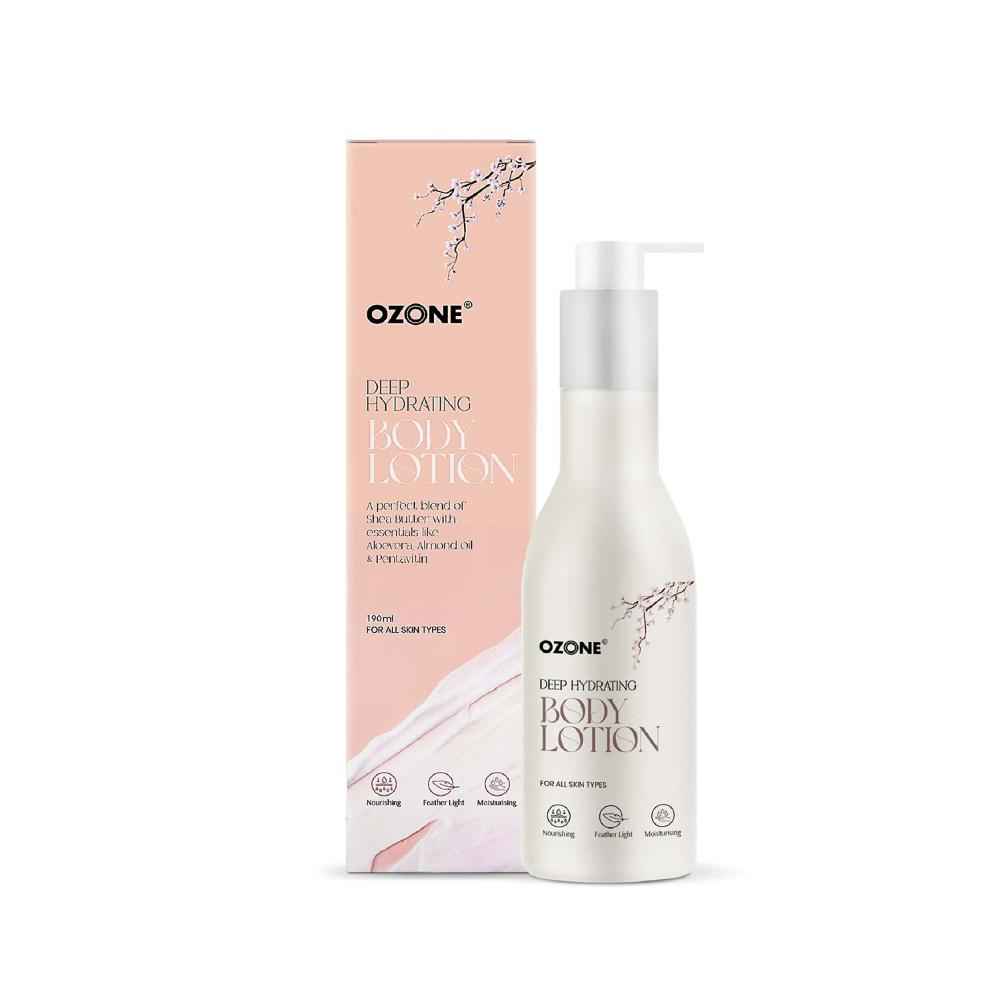 Buy Ozone Deep Hydrating Body Lotion For Men & Women| Ideal For All Skin Types| Perfect Blend Of Shea Butter With Aloevera, Almond Oil & Pentavitin | Nourishing & Feather Light Formula | Non-Sticky Finish | 190 ML - Purplle