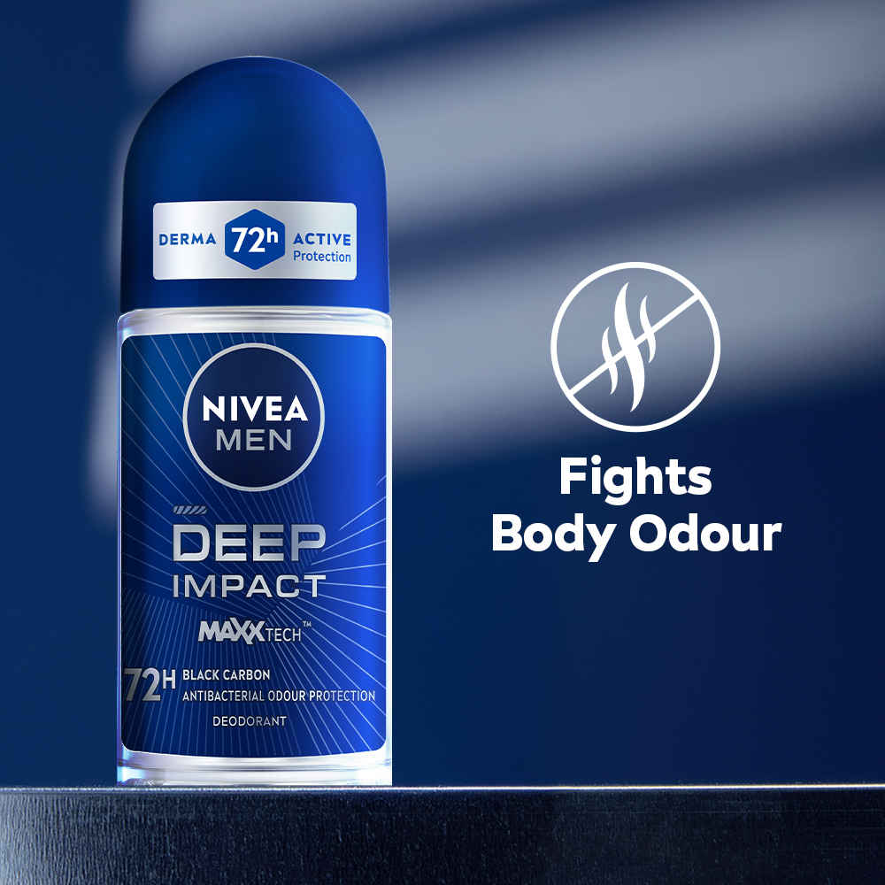 Buy Nivea Men Deep Impact Freshness Deodorant Roll-on - For Men (50 ml) - Purplle