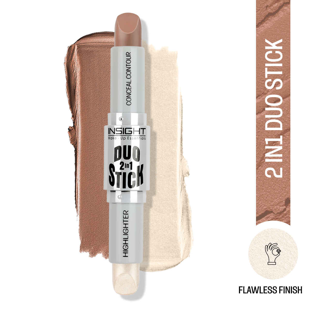 Buy Insight Duo Stick-Conceal.Contour + Highlighter_01 Caramel - Purplle