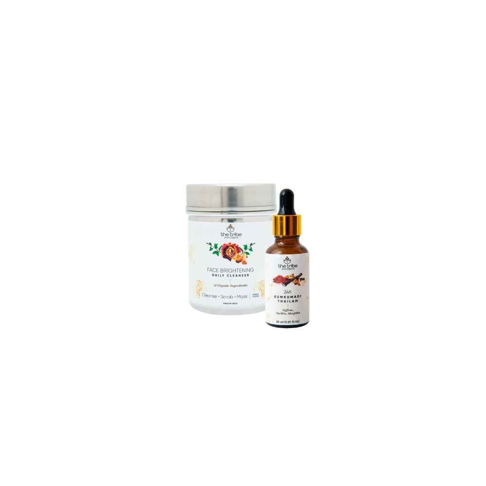Buy The Tribe Concepts Face Brightening Kit/With Steel Tin (100 gm) - Purplle