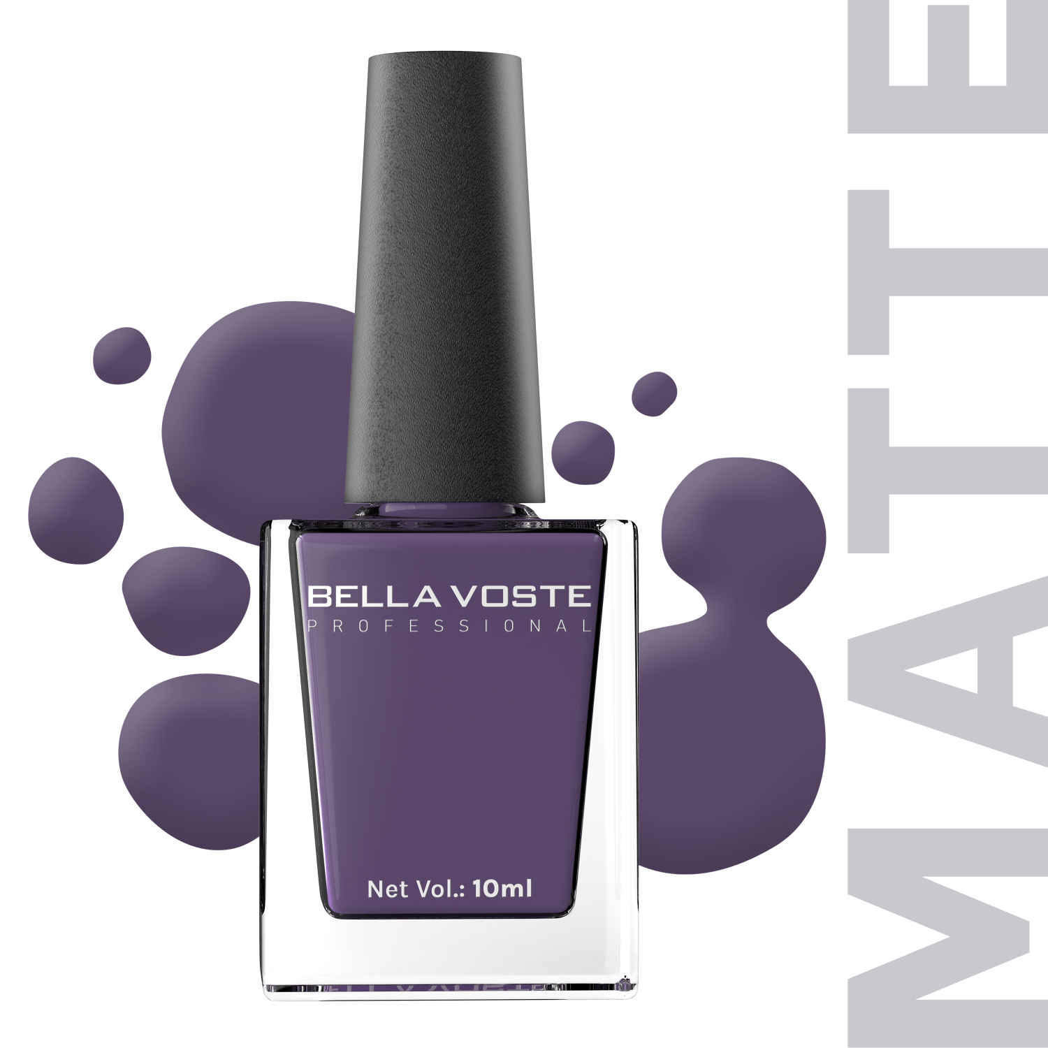 Buy Bella Voste MATTE Nail Polish| Quick Drying Formula| Cruelty Free| Paraben Free & No Harmful Chemicals| Vegan | Lasts for 7 Days & more|Chip Resistant | DEEP MATT Formula with Smooth & Easy Application | Shade no-M04 - 10 ml - Purplle