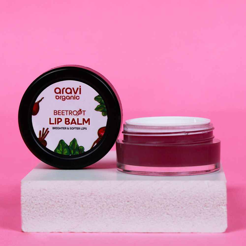 Buy Aravi Organic Beetroot Lip Balm with Shea & Cocoa Butter | Protects & Nourishes Dry, Chapped Lips | Soothes & Hydrates for Soft, Healthy Lips | Natural Lip Care for Men & Women – 8 gm - Purplle