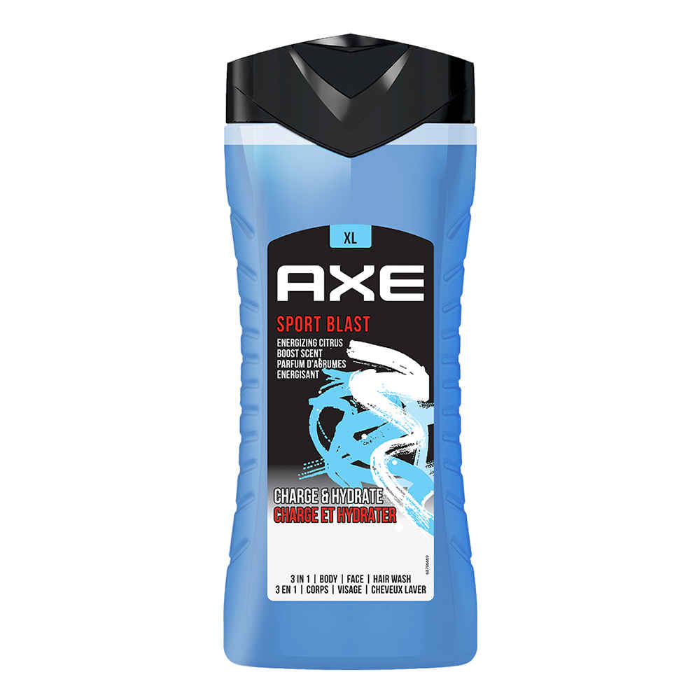 Buy Axe International Sports Blast 3 In 1 Body, Face & Hair Wash for Men, Long-Lasting Fragrance, 400 ml - Purplle