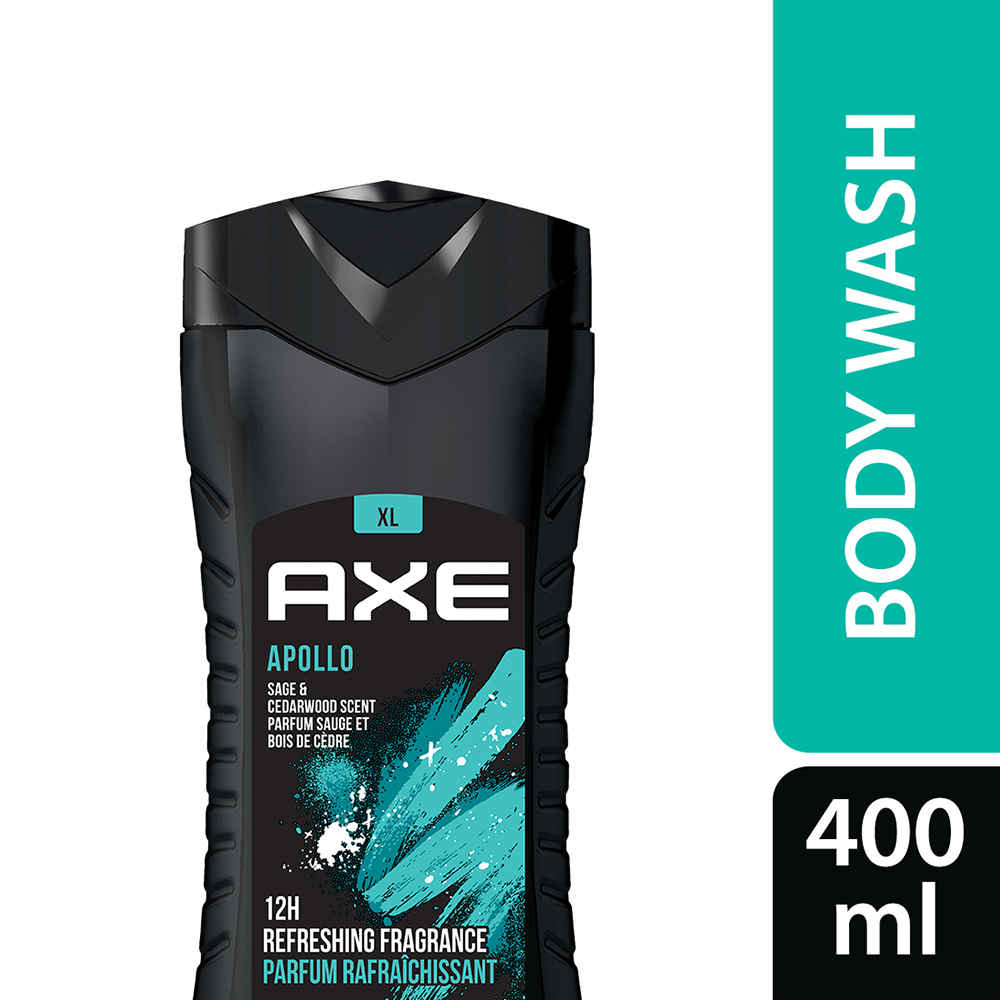Buy Axe Apollo 3 In 1 Body, Face & Hair Wash for Men, Long-Lasting Fragrance, 400 ml - Purplle