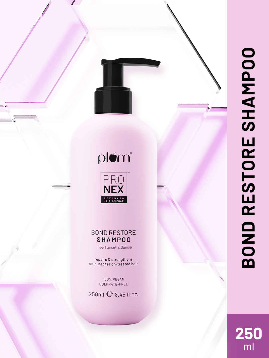 Buy Plum Plum ProNexTM Bond Restore Shampoo |Sulphate-Free |Strengthens and Repairs Damaged Hair Bonds 250 ml - Purplle