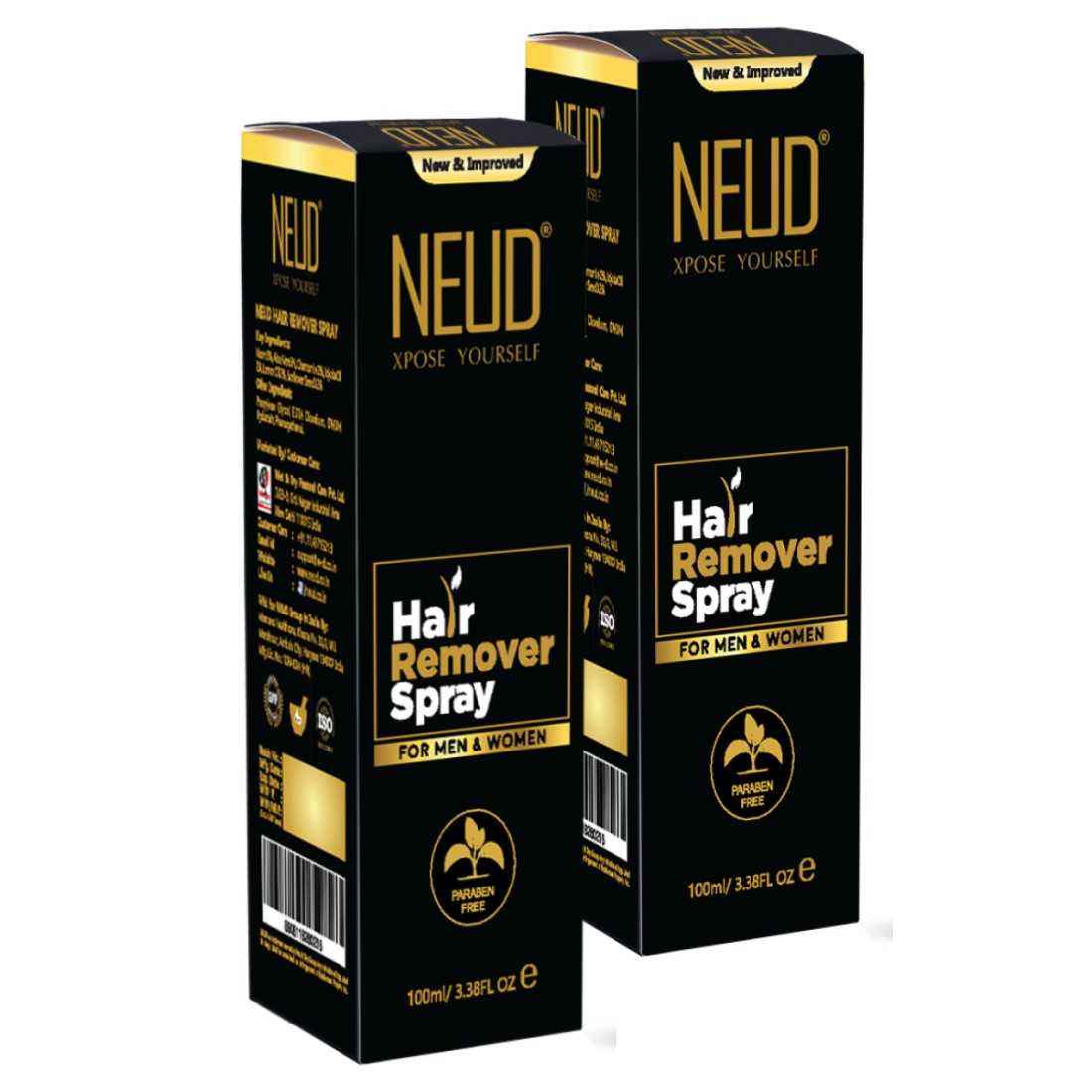 Buy NEUD Hair Remover Spray with Neem, Jojoba and Lemon Oil for Men & Women - 2 Packs (100 ml each) - Purplle