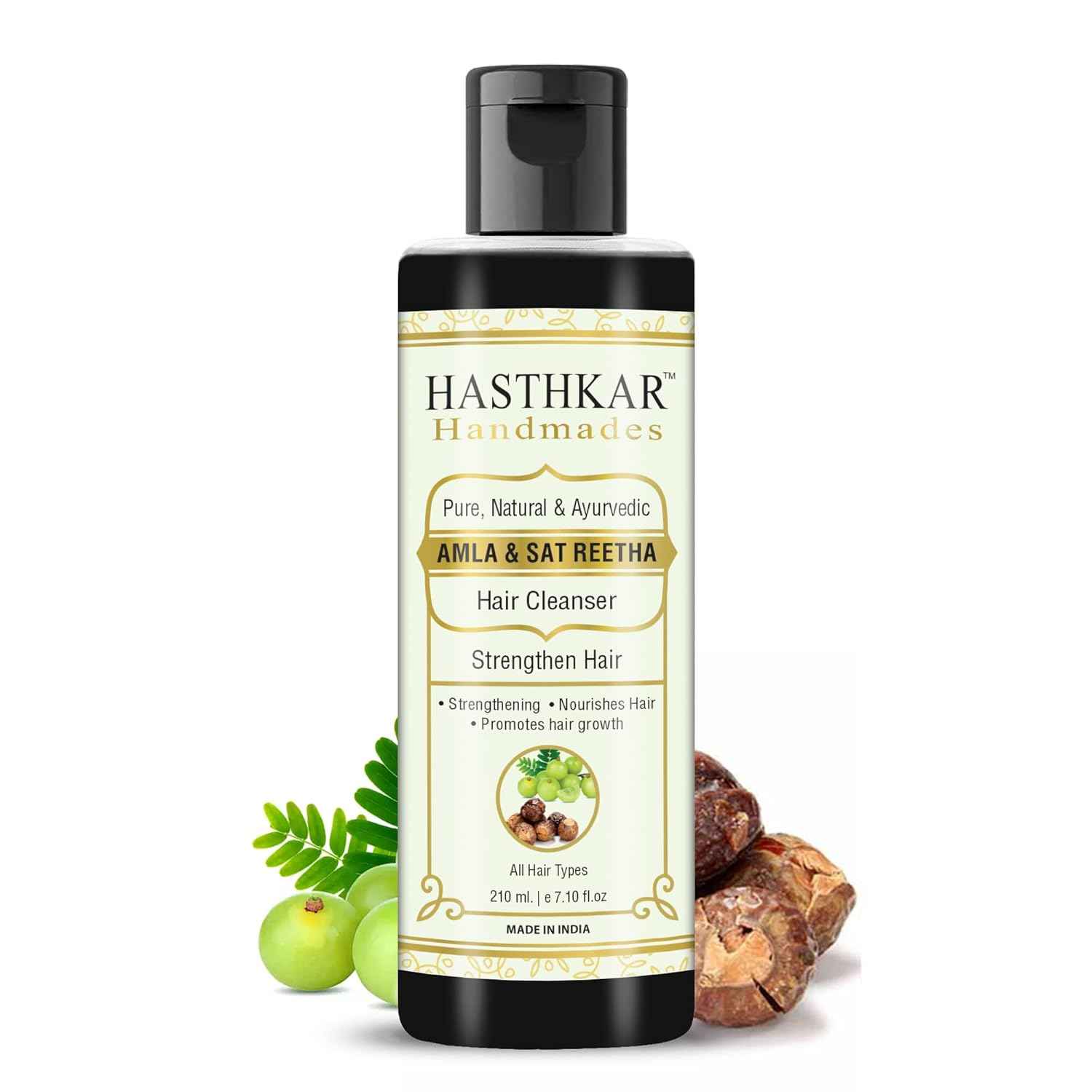 Buy Hasthkar Hamdmades Amla Sat Reetha Hair Cleanser Shampoo for Men & Women 210ml - Purplle
