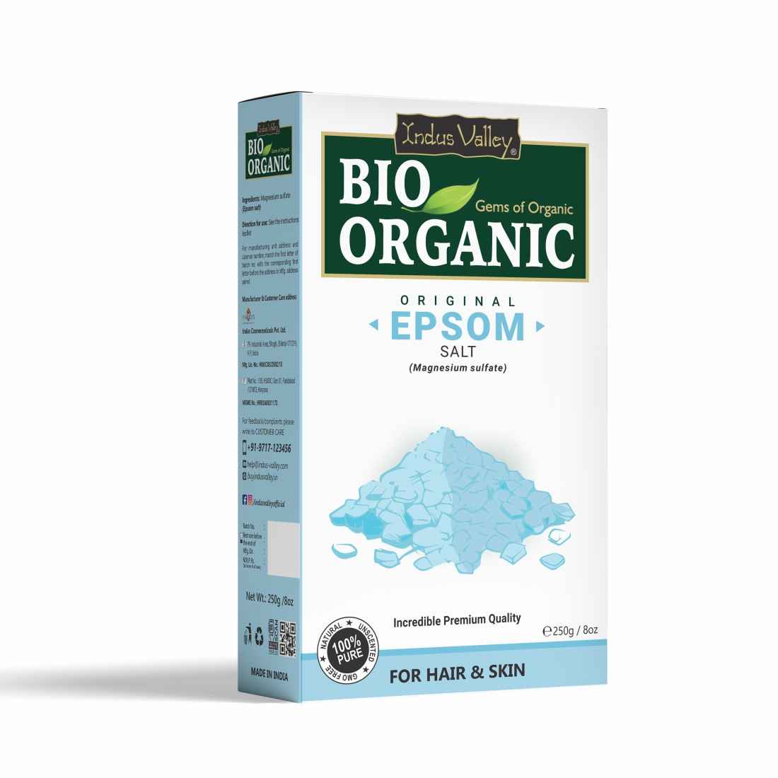 Buy Indus Valley bio organic 100% natural Epsom salt-(250 gm) - Purplle