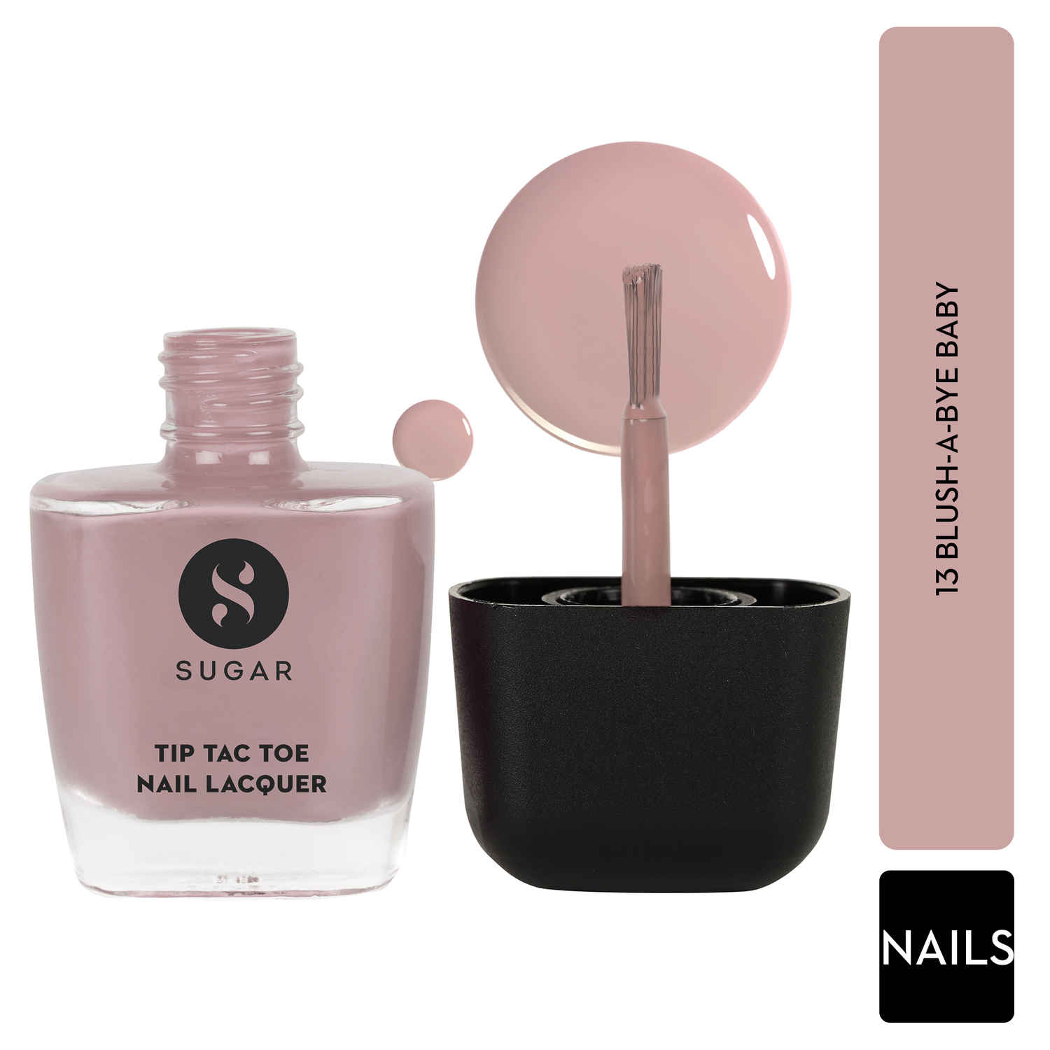 Buy SUGAR Cosmetics Tip Tac Toe Nail Lacquer Classic | Long-lasting, 100% Chip-resistant & Glossy Finish | 10ml - 13 Blush-A-Bye Baby | 10 Ml - Purplle