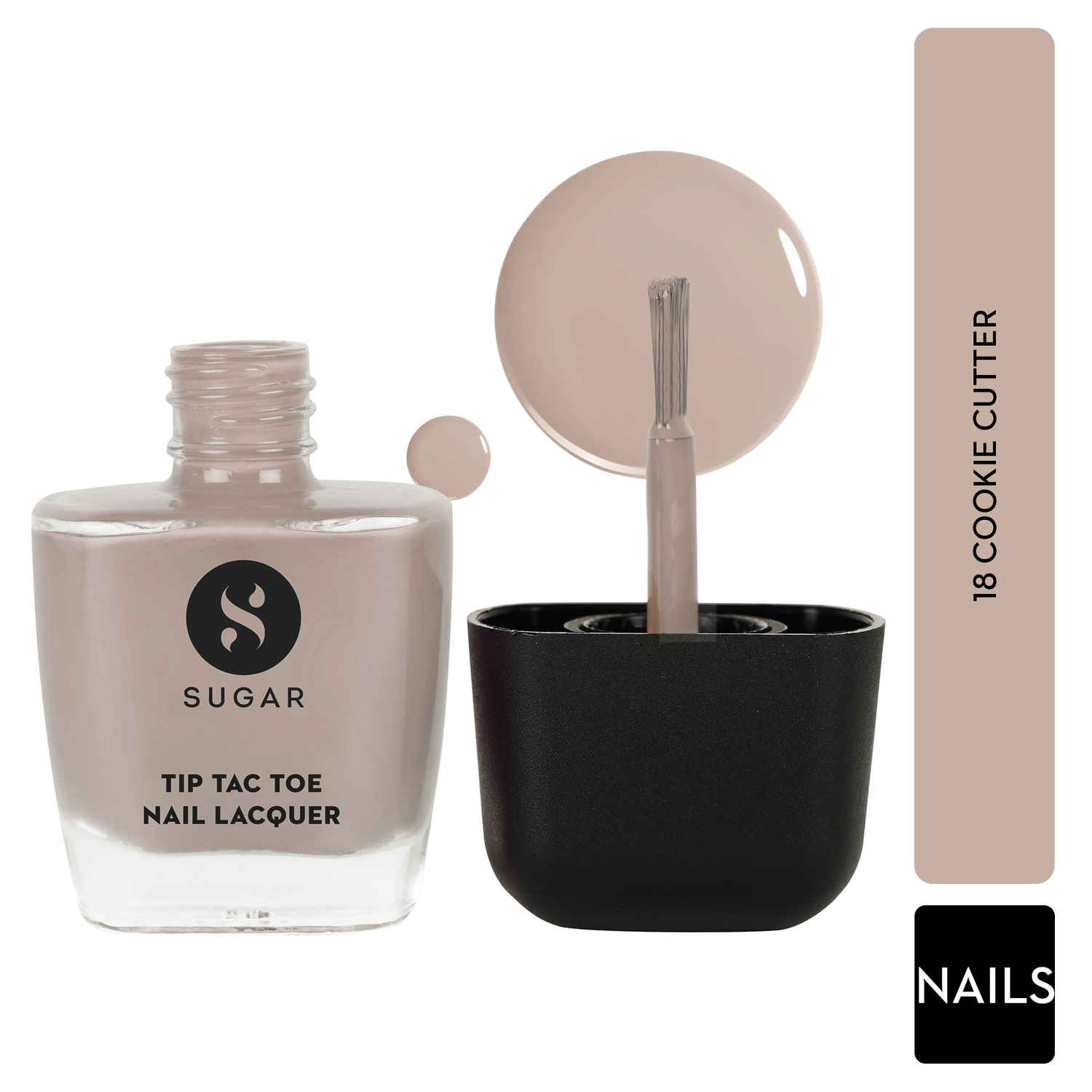 Buy SUGAR Cosmetics Tip Tac Toe Nail Lacquer Classic | Long-lasting, 100% Chip-resistant & Glossy Finish | 10ml - 18 Cookie Cutter - Purplle