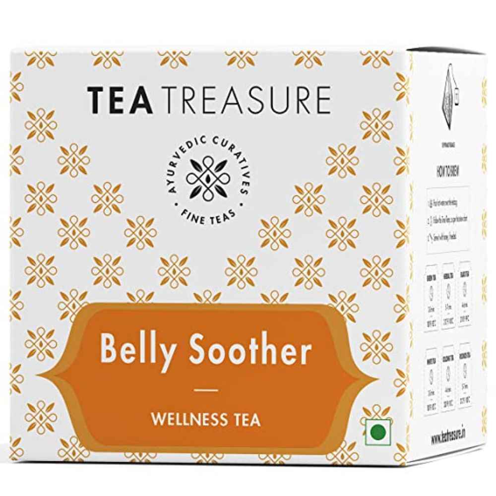 Buy Tea Treasure Belly Soother Tea -10 Pyramid Tea Bags - Purplle