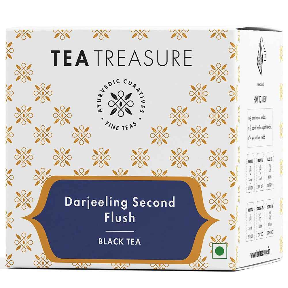 Buy Tea Treasure Darjeeling Second Flush Tea - 10 Pyramid Tea Bags - Purplle