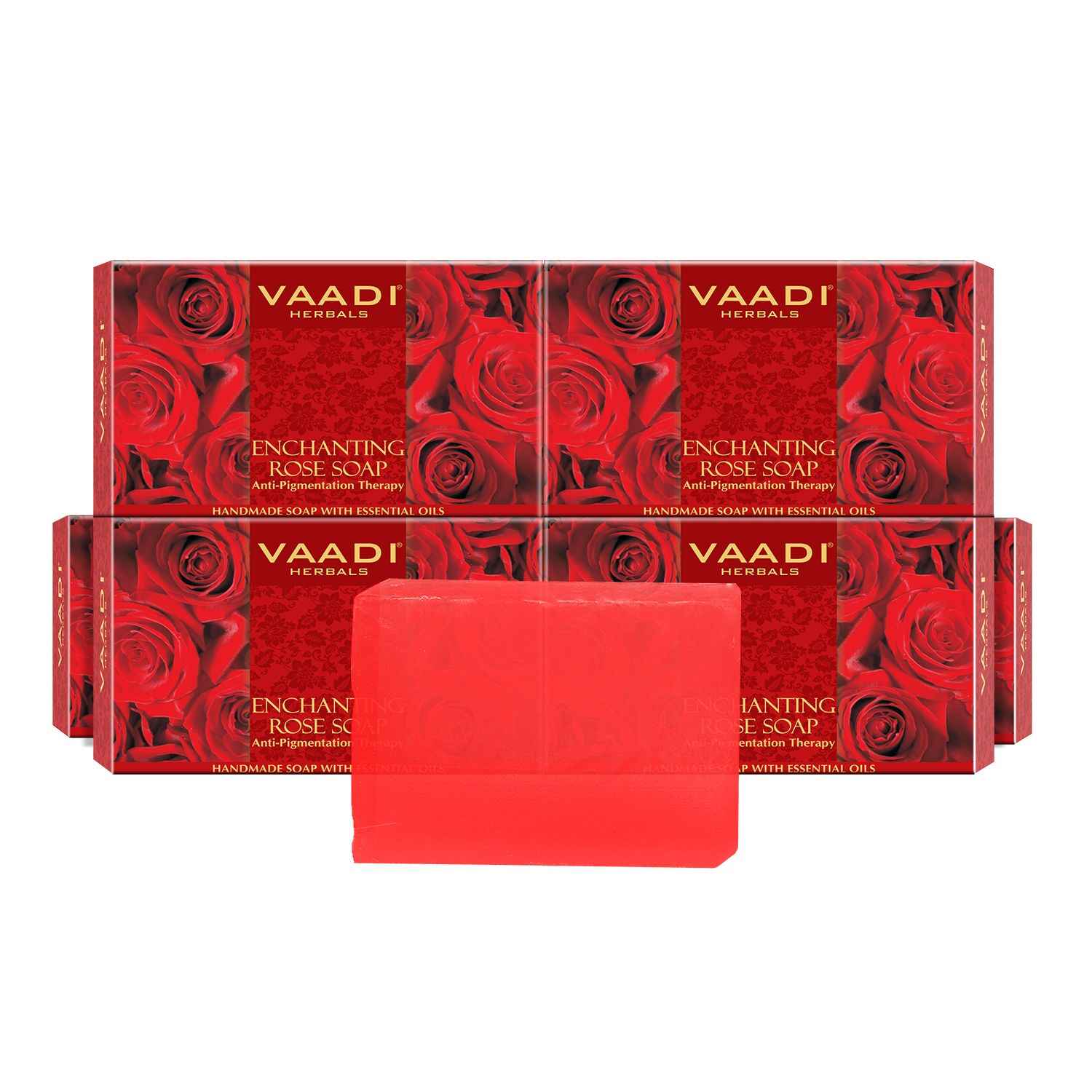 Buy Vaadi Herbals Enchanting Rose Soap with Mulberry Extract (5 + 1 Free) (75 g) (Pack of 6) - Purplle