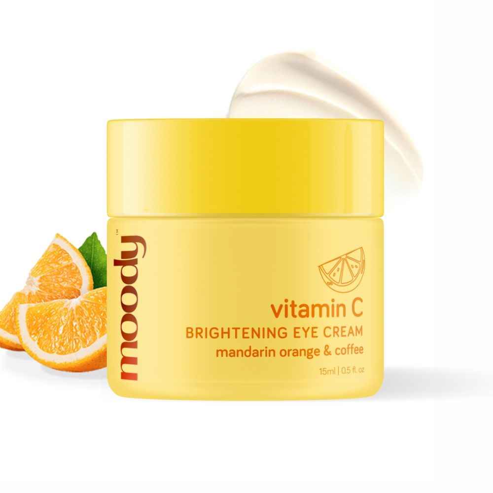 Buy Moody VITAMIN C BRIGHTENING EYE CREAM Mandarin Orange & Coffee | Treats Dark Circles | Anti-Ageing Eye Cream (15 ml) - Purplle
