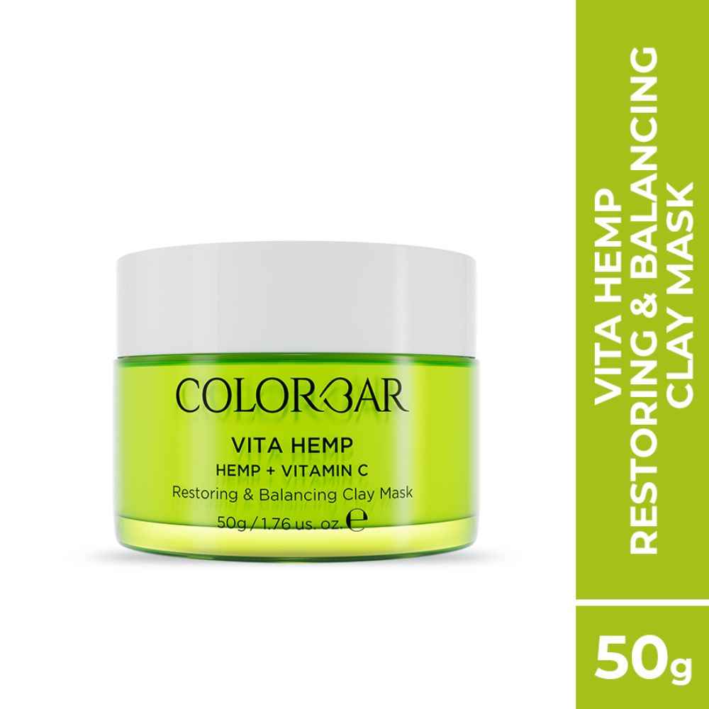 Buy Colorbar Vita Hemp Restoring & Balancing Clay Mask 50 gm - Purplle