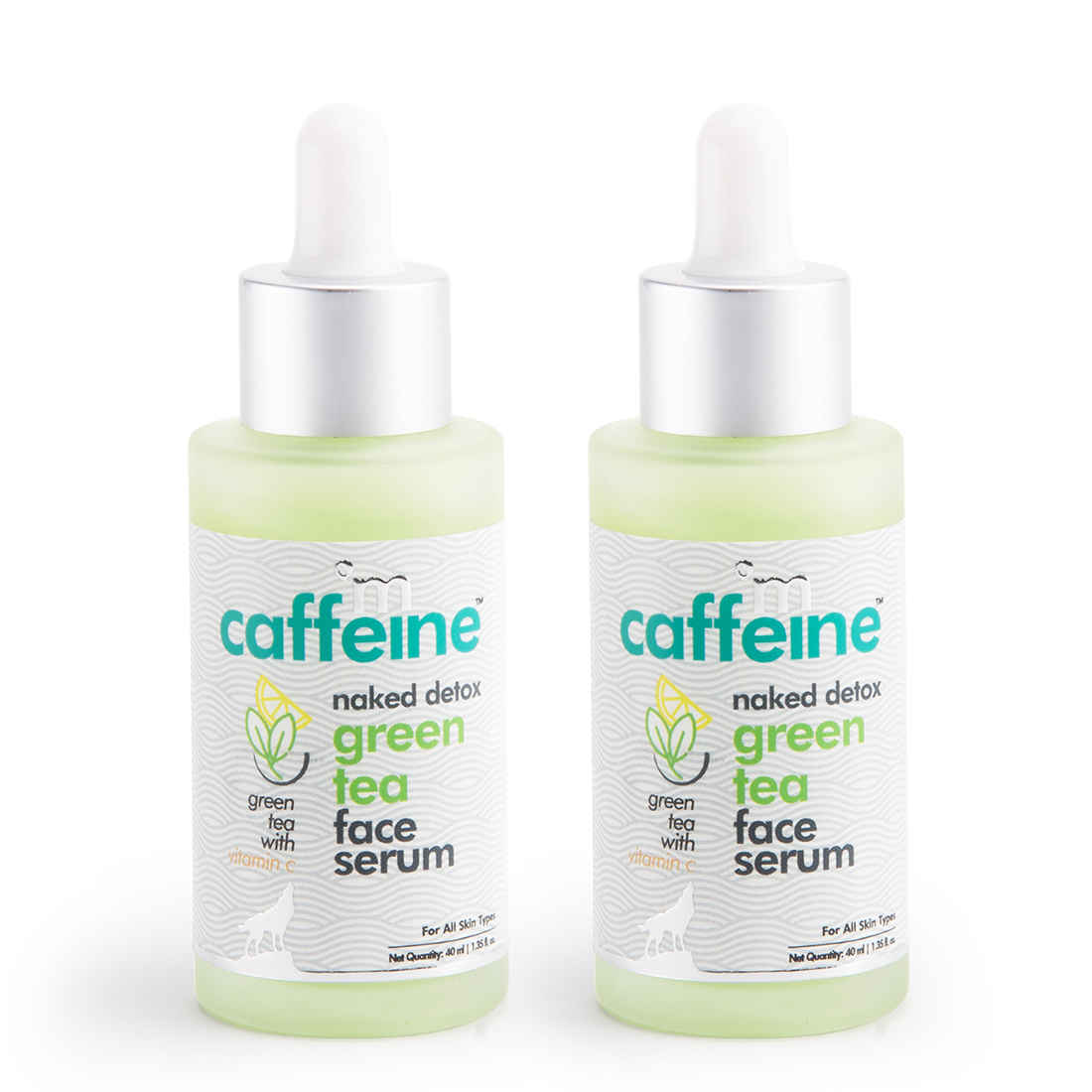 Buy mCaffeine Naked Detox Green Tea Face Serum (Pack of 2) - Purplle
