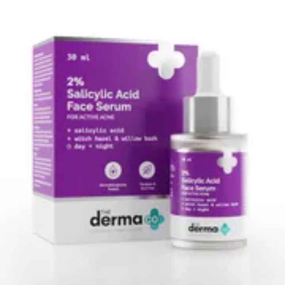 Buy The Derma co. 2% Salicylic Acid Face Serum with Witch Hazel & Willow Bark for Active Acne - 30 ml - Purplle