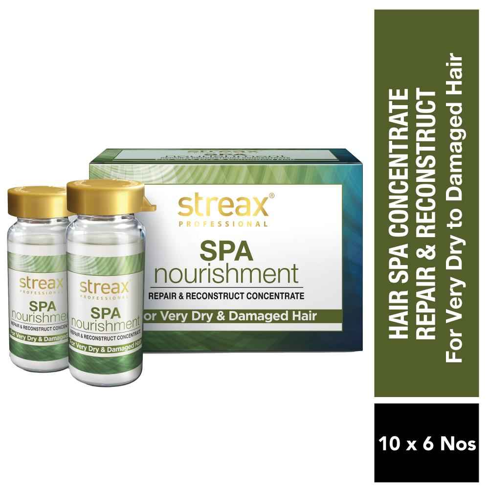 Buy Streax Professional Spa Nourishment Repair & reconstruct Concentrate, For Dry Damaged Hair, (60 ml) - Purplle