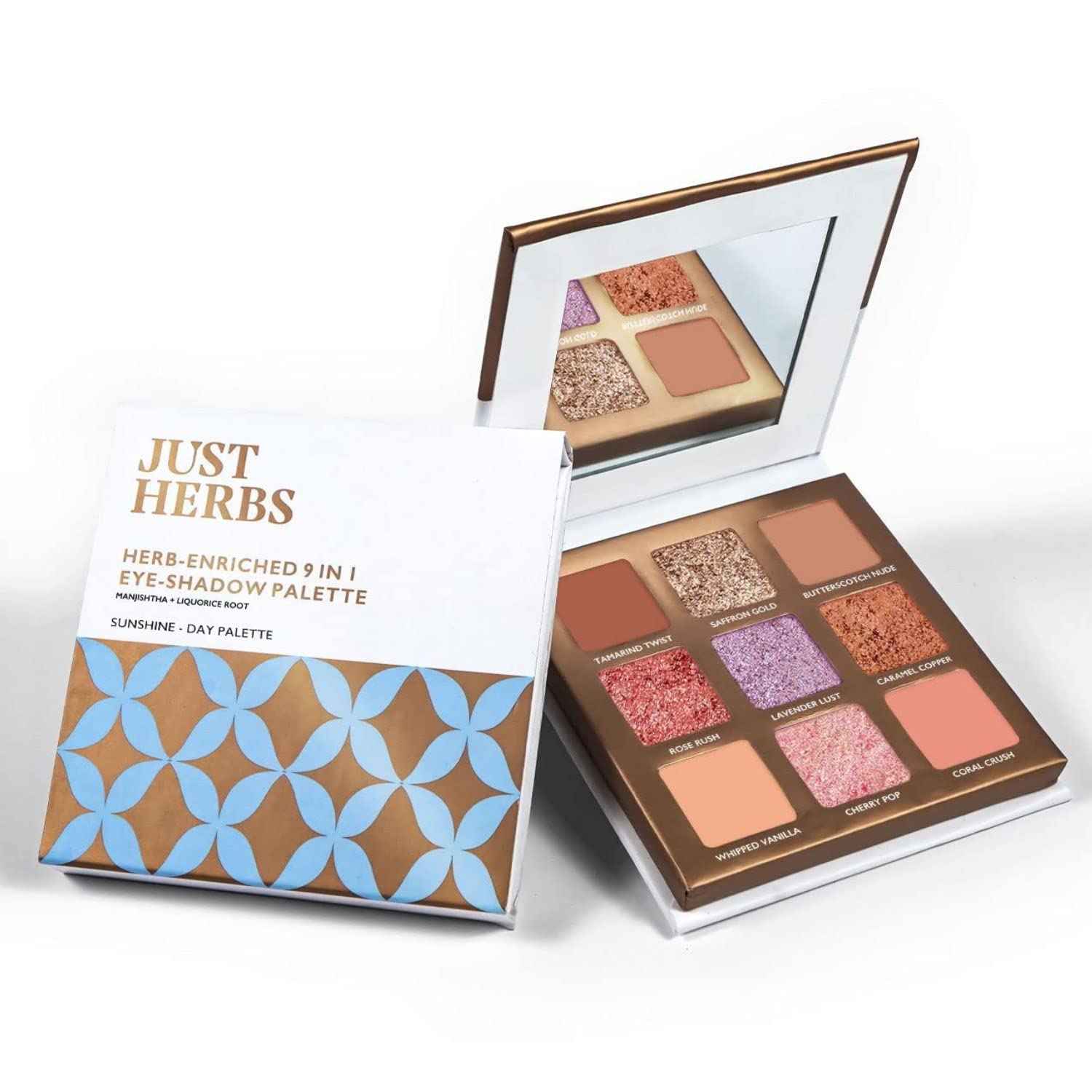 Buy Just Herbs 9 in 1 Eyeshadow Palette Long Wearing And Easily Blendable Eye Makeup Palette - Day Palette - Purplle