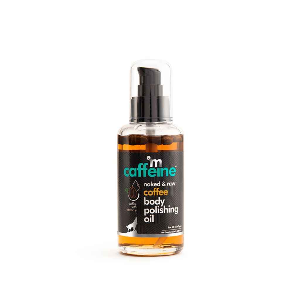 Buy mCaffeine Coffee Body Polishing Oil (100ml) for Reducing Stretch Marks and Cellulite | With Olive Oil and Vitamin E for a Soft and Moisturized Skin | Natural and Vegan Oil for Daily-Use - Purplle