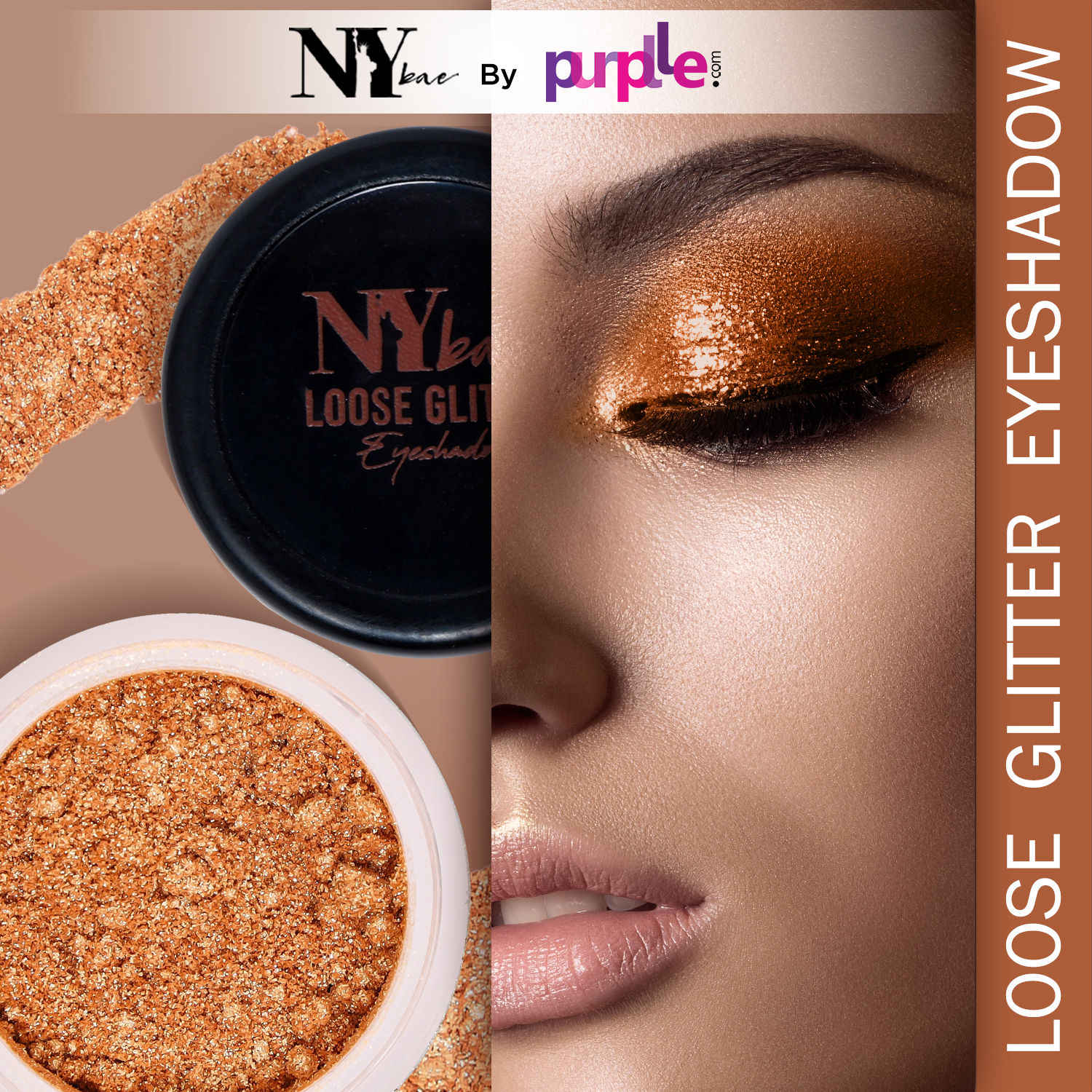 Buy NY Bae Loose Glitter Eyeshadow - Karat Gold 01 (2 gm) | Loaded With Oils & Fruit Extract | Rich Colour | Long lasting | Easy To Use | Cruelty Free - Purplle