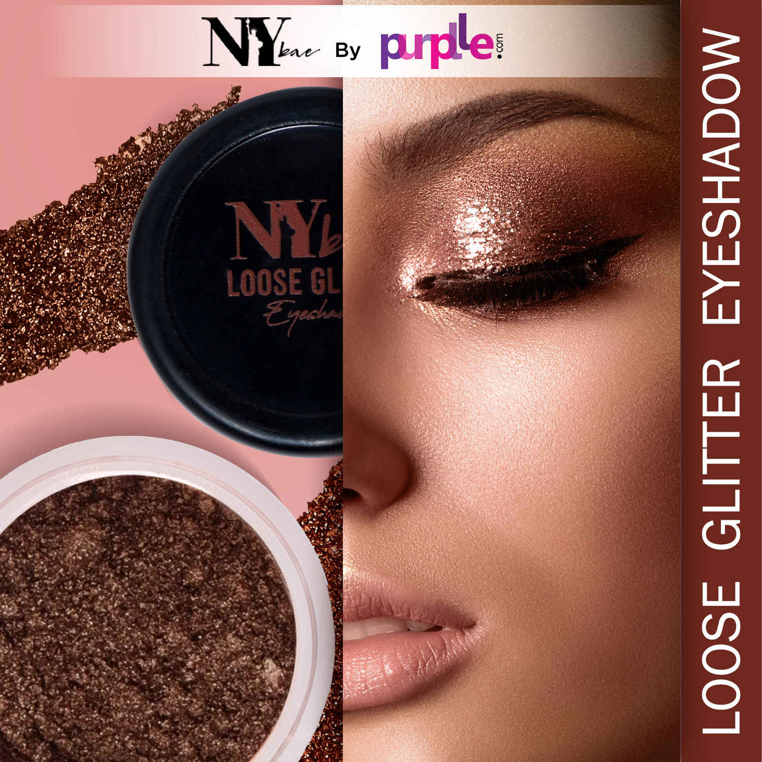 Buy NY Bae Loose Glitter Eyeshadow - Copper Brown 15 (2 gm) |Loaded With Oils & Fruit Extract | Rich Colour | Long lasting | Easy To Use | Cruelty Free - Purplle