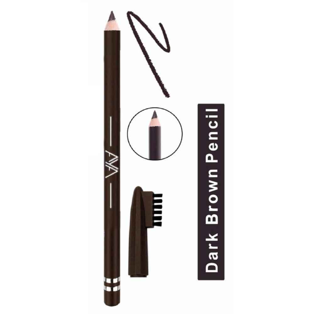 Buy AYA Waterproof Eyebrow Pencil With Brush (Dark Brown) - 1 Pc - Purplle