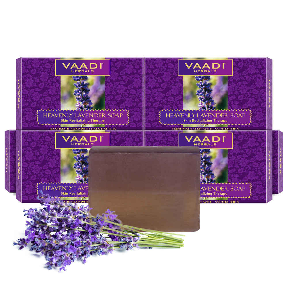 Buy Vaadi Herbals Heavenly Lavender Soap with Rosemary Extract (5 + 1 Free) (75 g) (Pack of 6) - Purplle
