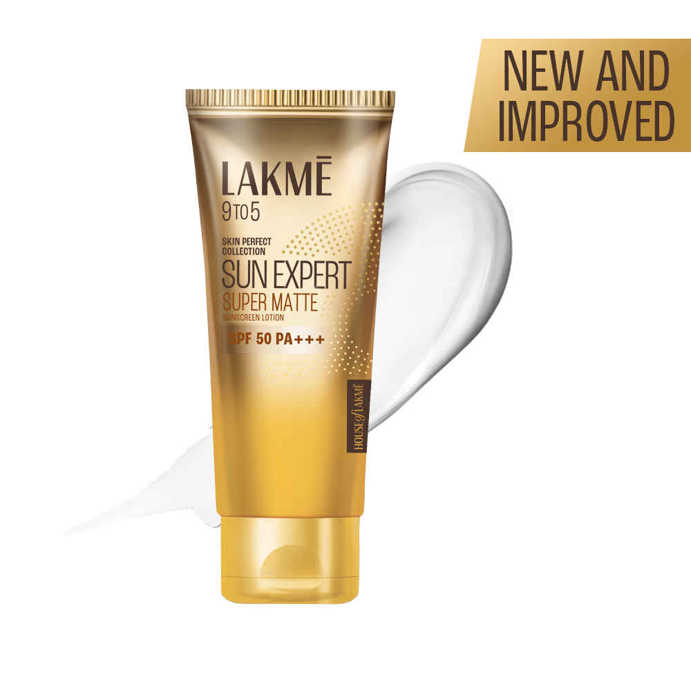 Buy Lakme Sun Expert Super Matte Lotion Sunscreen SPF 50 PA+++ with Niacinamide & Vit C | Broad spectrum UVA/B protection | Blue light protection | No White Cast | for all dry, normal skin| Lightweight, Non Sticky |100 ml - Purplle
