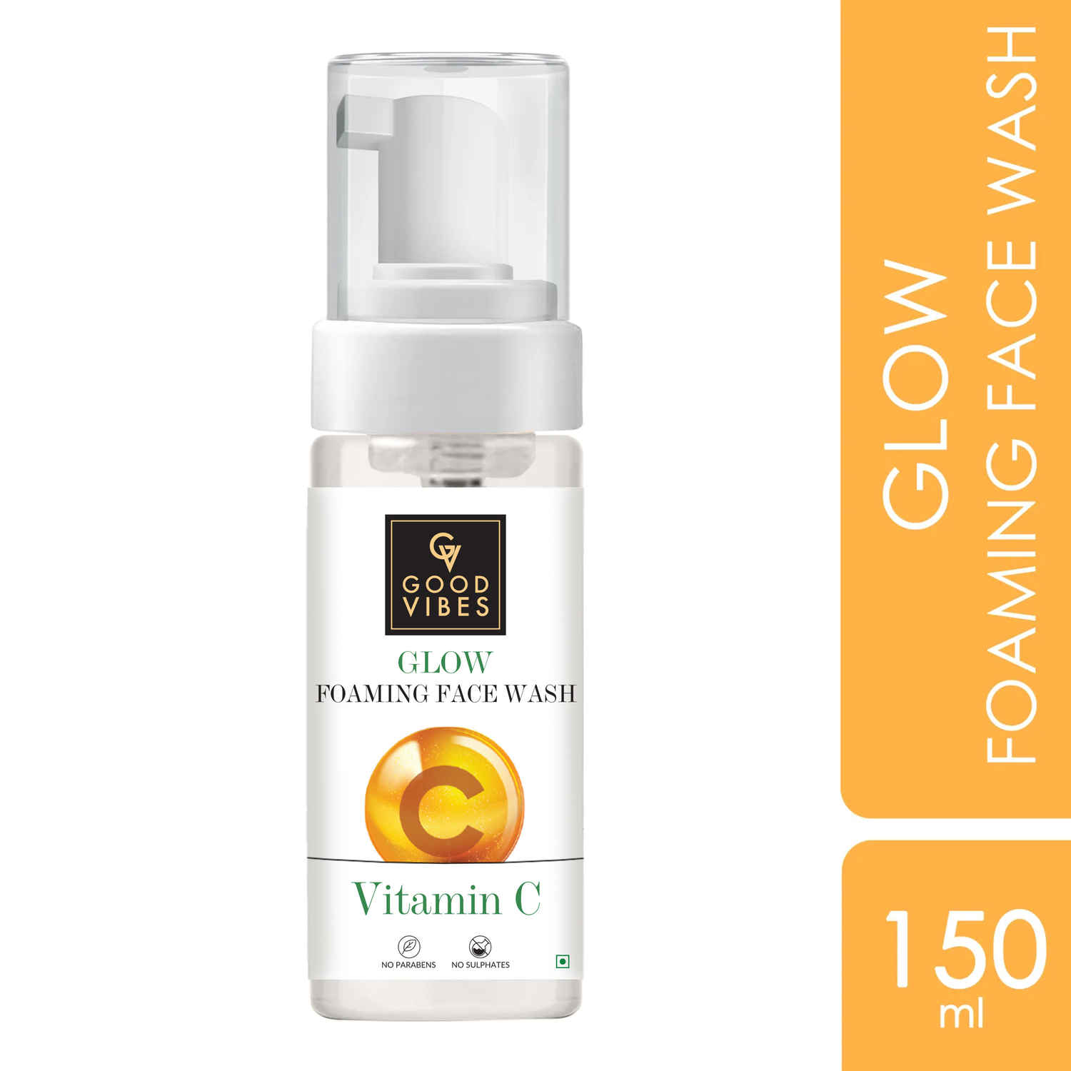Buy Good Vibes Vitamin C Glow Foaming Facewash | Brightening, Skin Illuminating (150 ml) - Purplle