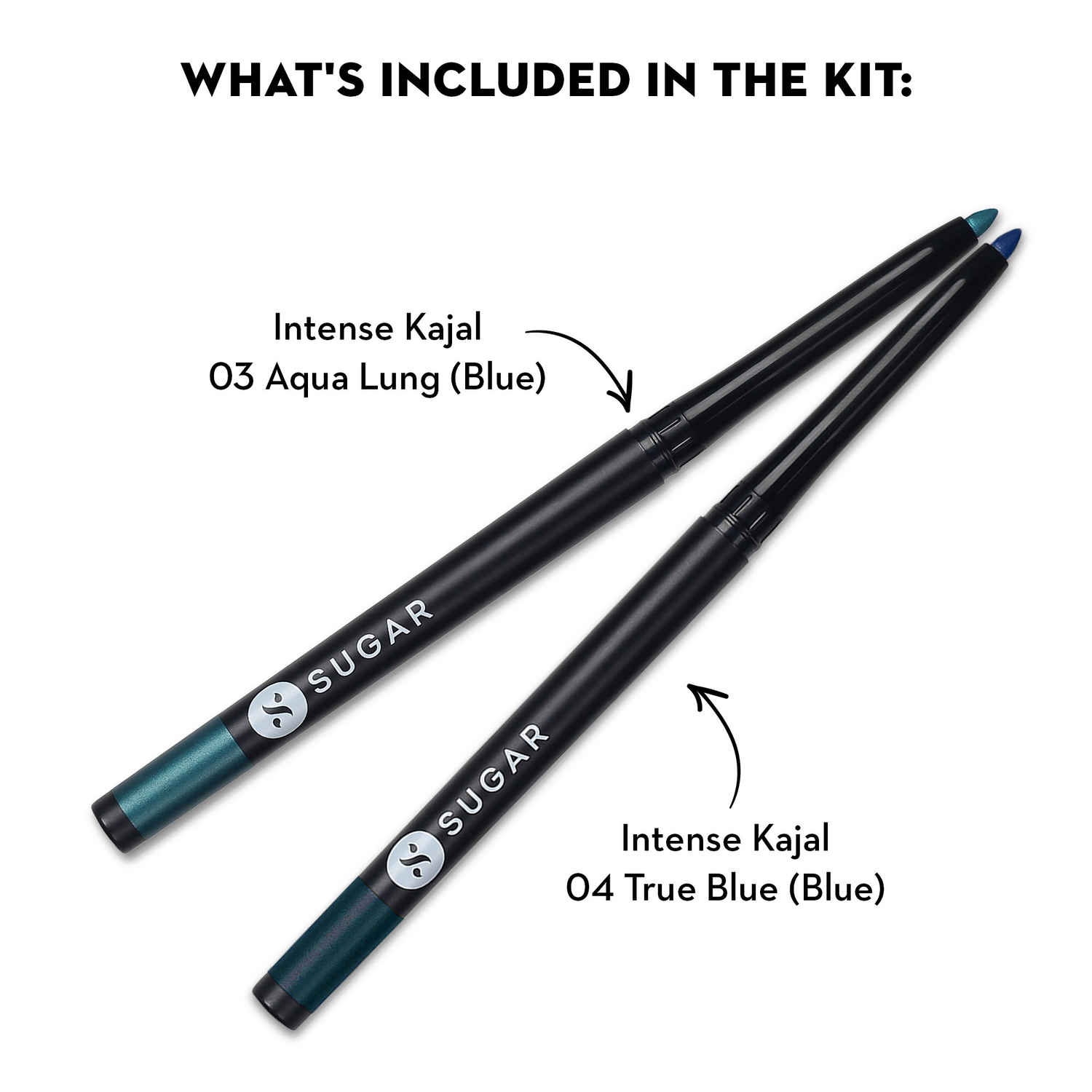 Buy SUGAR Cosmetics True Blues Kajal Duo, Combo of 2 - Purplle
