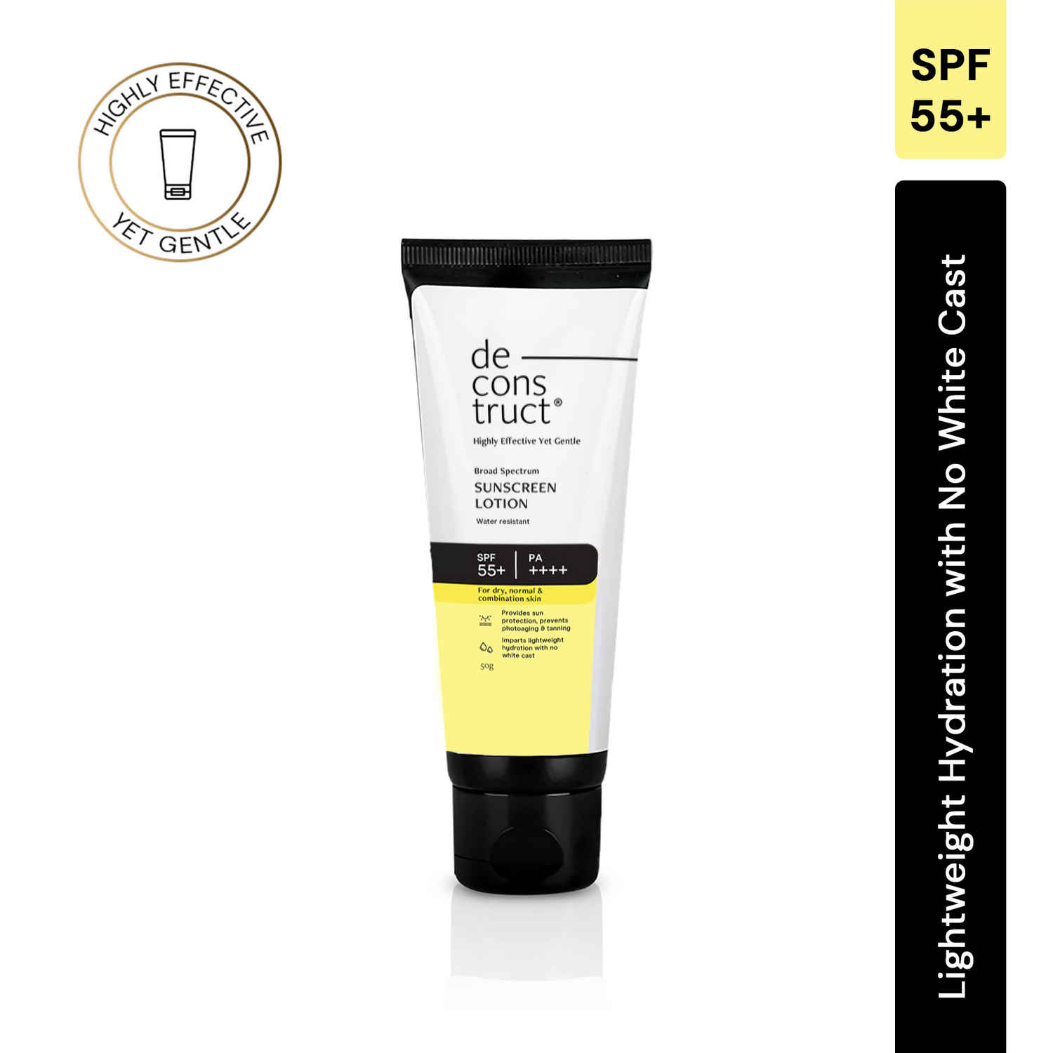 Buy Deconstruct Sunscreen Lotion - SPF 55+ and PA ++++ - Broad Spectrum and Water Resistant Sunscreen |(50 g) - Purplle