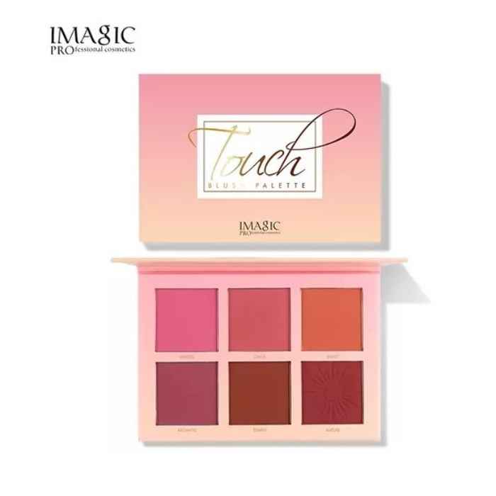 Buy Imagic Professional Cosmetics Touch Blush Palette 6 Color (42.8 gm) - Purplle