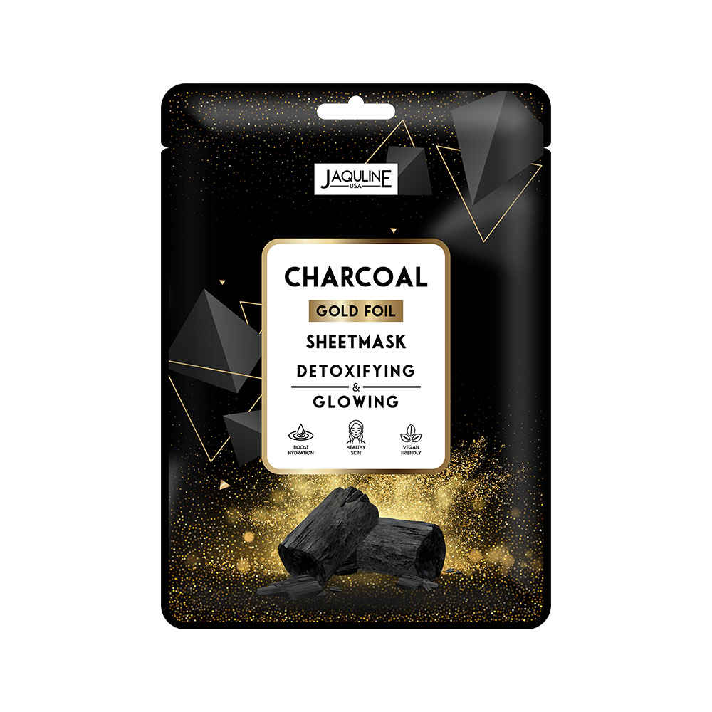 Buy Jaquline USA Charcoal Gold Foil Sheet Mask 1N (35 gm) - Purplle