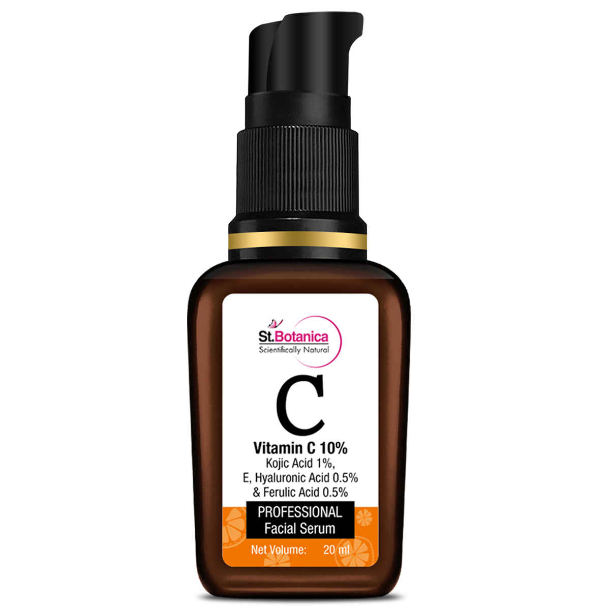 Buy St.Botanica Vitamin C 10%, E & Hyaluronic Acid 0.5 % + Kojic Acid 1% + Ferulic Acid 0.5% Face Serum for Boosting Natural Glow with Stable Vitamin C, 20 ml - Purplle