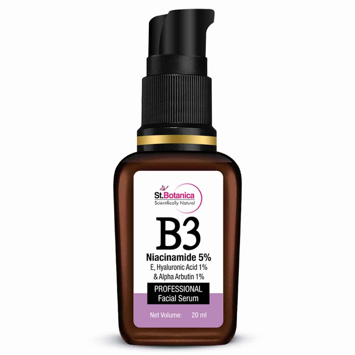 Buy St.Botanica Niacinamide 5%, E + Hyaluronic Acid 1%, Alpha Arbutin 1% Face Serum for Oil-Free, Hydrated & Bright Skin | Pore Reducing Serum, 20 ml - Purplle