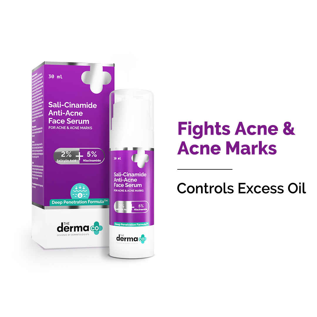 Buy The Derma Co. Sali-Cinamide Anti-Acne Serum with 2% Salicylic Acid & 5% Niacinamide For Acne & Acne Marks - 30 ml - Purplle