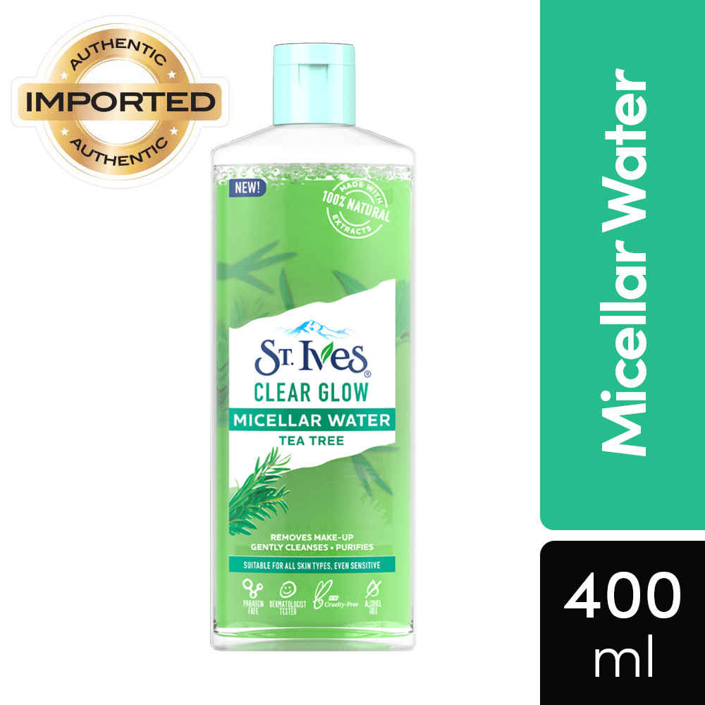 Buy St. Ives International Clear Glow Tea Tree Micellar Water with 100% Natural Extracts (400 ml) - Purplle